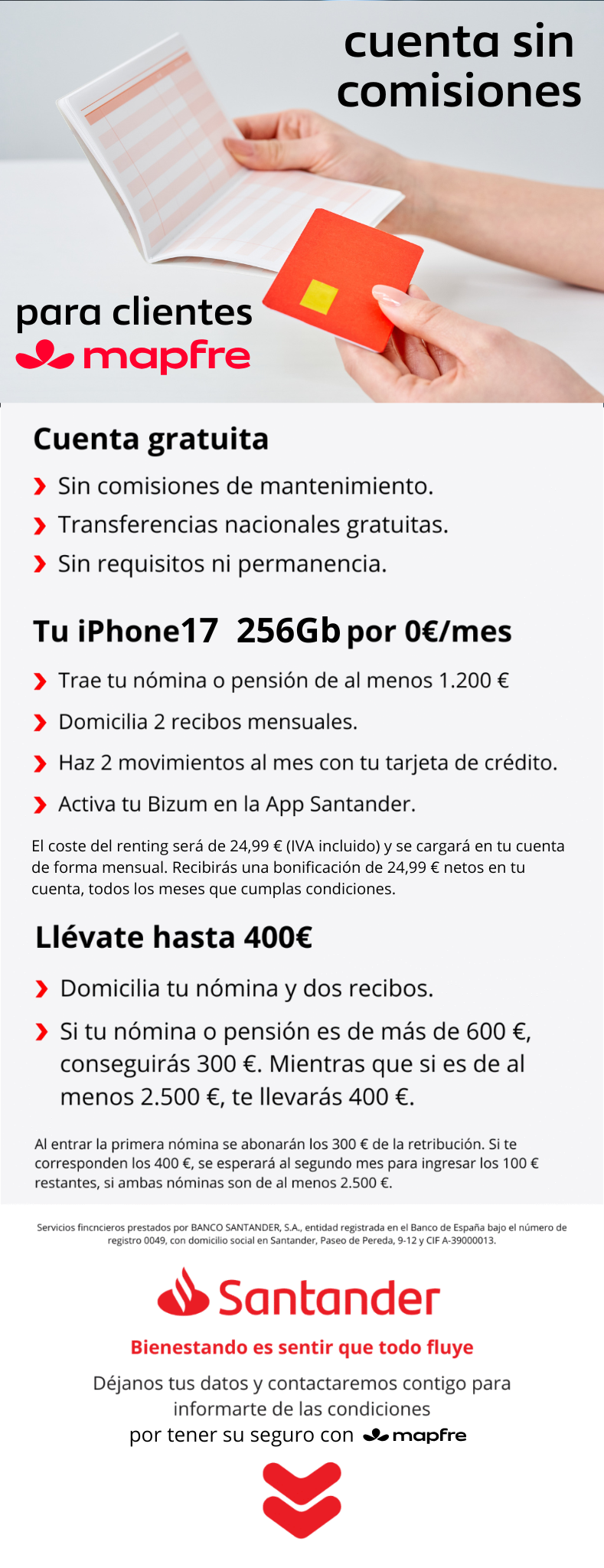 cuenta sin comisiones para clientes mapfre